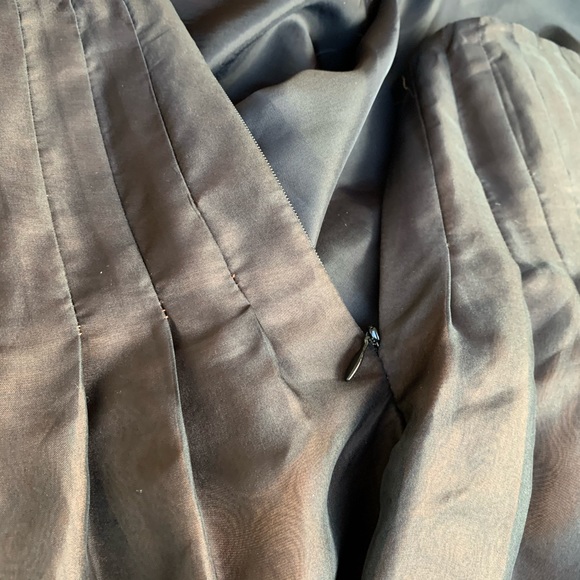 Vintage silk and lace midi skirt size 6 black lined size 6 - Picture 9 of 16